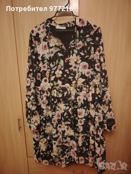 Дамска рокля на цветя, снимка 1
