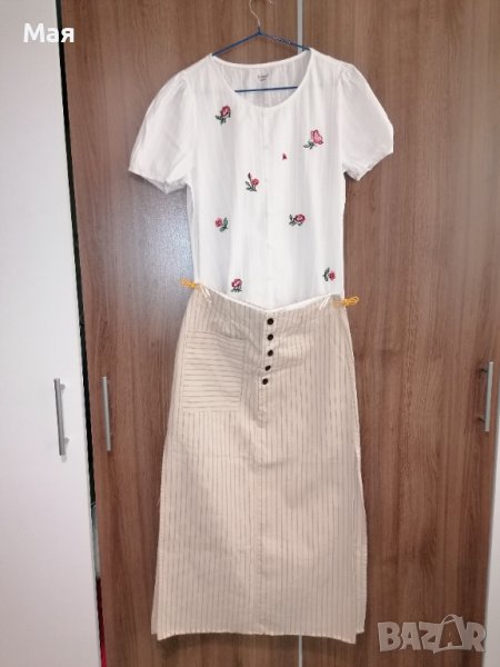 Пола Zara S / риза бродерия S, снимка 1