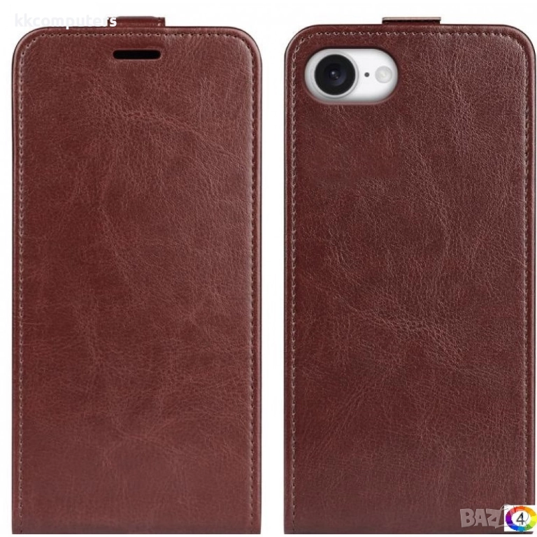 Apple iPhone 16e Flip3 Кожен Калъф и Скрийн Протектор, снимка 1