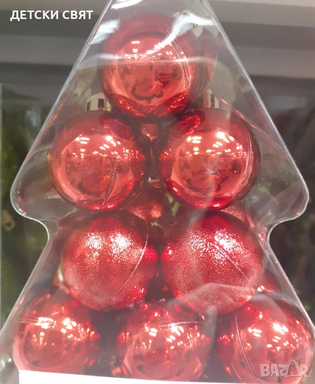 Комплект червени мини топки за декорация , снимка 1