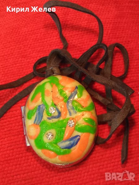 КРАСИВА СТОМАНЕНА СРЕБРИСТА ВИНТИДЖ КУТИЙКА - МЕДАЛЬОН За СНИМЧИЦИ Или ДРУГО с ШНУРЧЕ от ВЕЛУР 26385, снимка 1