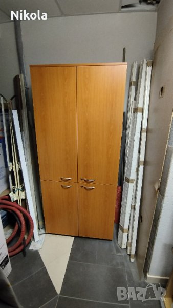 Офис шкаф - гардероб с четири врати и 5бр. рафтове 86/40/194, снимка 1