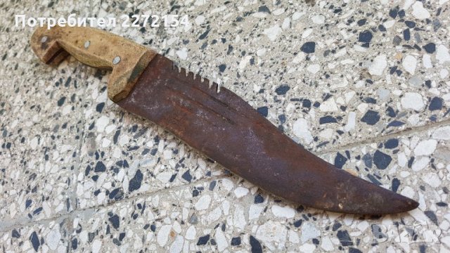 Стар ловен нож, снимка 1 - Антикварни и старинни предмети - 35925820