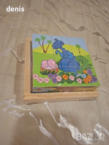 Дървени кубчета – Динозаври, снимка 2 - Игри и пъзели - 52868699