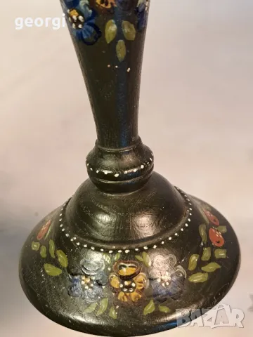 дървен свещник ръчноизрисуван 25/3, снимка 5 - Декорация за дома - 50111117