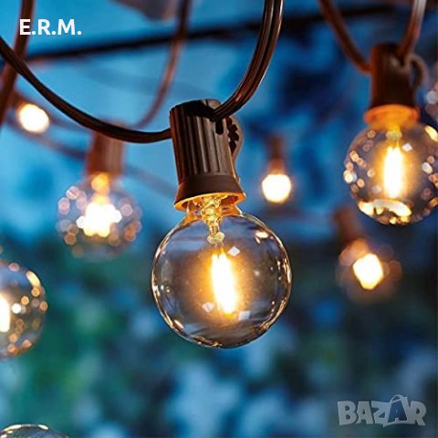 String Lights LED верига 25 крушки за парти украса празнични светлини декорация рожден ден сватба 9м