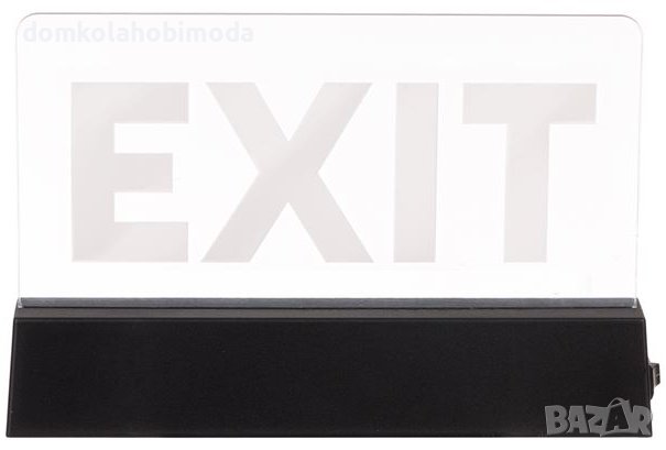 Светеща табела EXIT, 18х3х12см, с 3 AA батерии , снимка 2 - Декорация за дома - 39230139