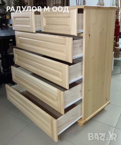 Скрин масив чам 80*100 см 4+2 чекмеджета / 30533, снимка 2 - Скринове - 44289869