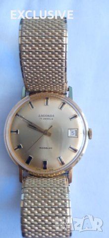 Златен Швейцарски часовник 18k/750/ 1950 г Състояние 9/10, снимка 9 - Мъжки - 41020852