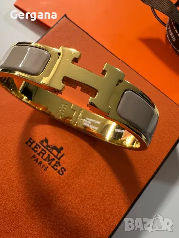 бежова гривна Hermes, снимка 3 - Гривни - 56073543