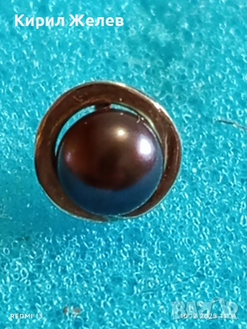 Класически модел сребърна обеца с култивирана перла винтидж стил 43085, снимка 3 - Обеци - 52719102