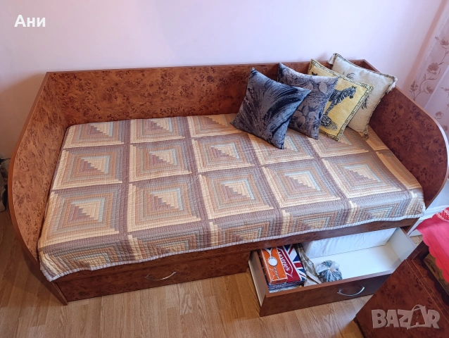 Комплект единично легло с матрак рамка и място за съхранение, снимка 3 - Спални и легла - 53753886