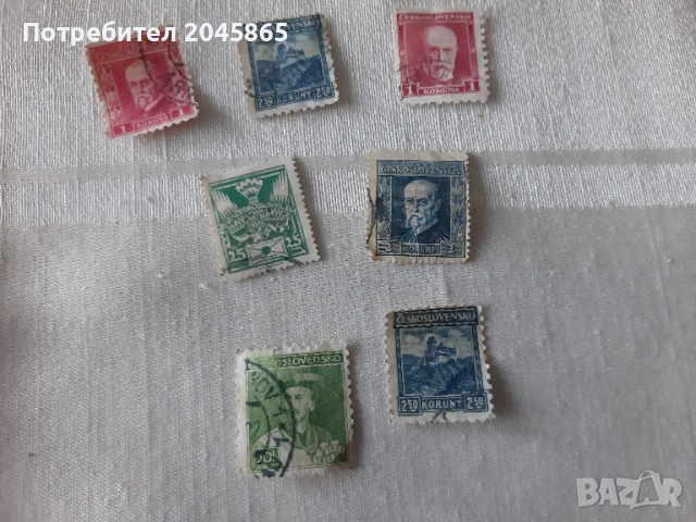 Продавам стари марки 30-те г.на ХХ век Чехословакия, снимка 2 - Филателия - 35841384