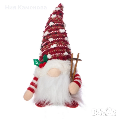 Светеща коледна играчка – Декорация с LED осветление и плетена шапка, снимка 7 - Декорация за дома - 52643617