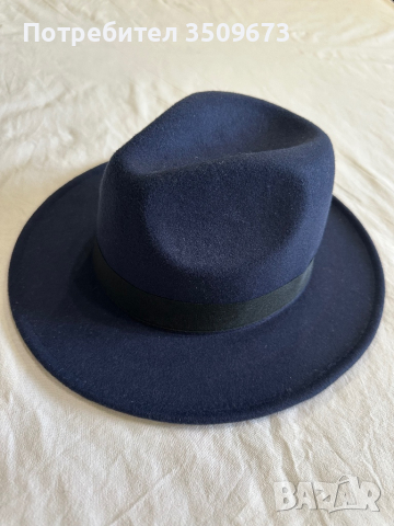 Дамска шапка федора, снимка 2 - Шапки - 44841133