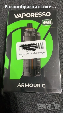 Чисто нов, неразпечатан вейп комплект с вградена батерия.