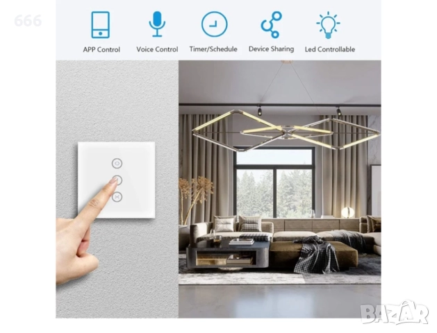 Wifi превключвател за завеси, ролетни щори и др., снимка 6 - Друга електроника - 52890190