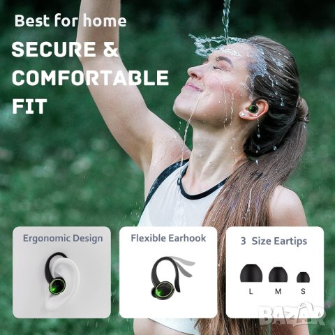 Безжични слушалки, AOTONOK C16  Bluetooth 5.3 слушалки,стерео,LED сензорни,IP7 водоустойчиви, снимка 3 - Bluetooth слушалки - 42460035