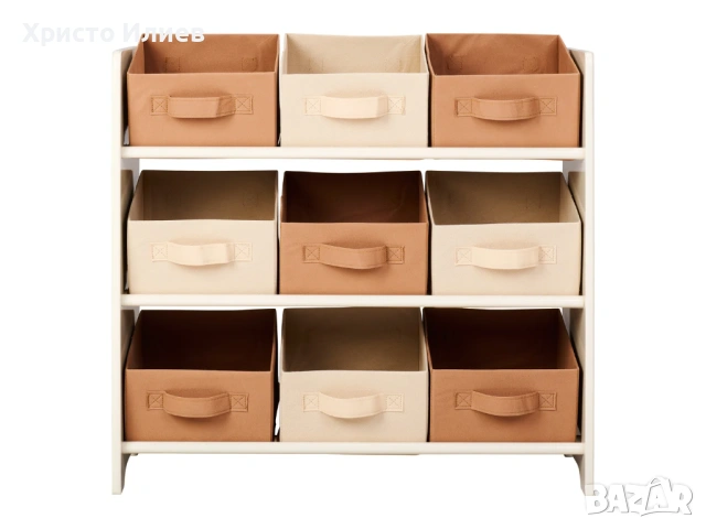 Детска дървена етажерка органайзер за детски играчки и принадлежности, снимка 3 - Мебели за детската стая - 53794786