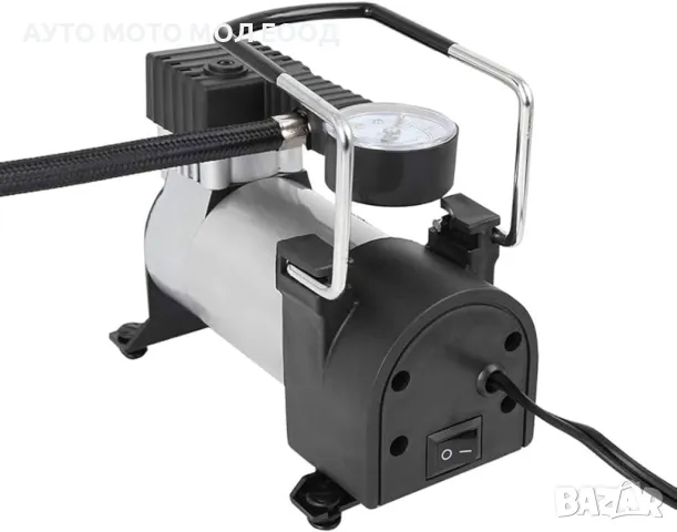 Метален компресор с манометър за гуми - 12V/120W, снимка 5 - Аксесоари и консумативи - 50394681