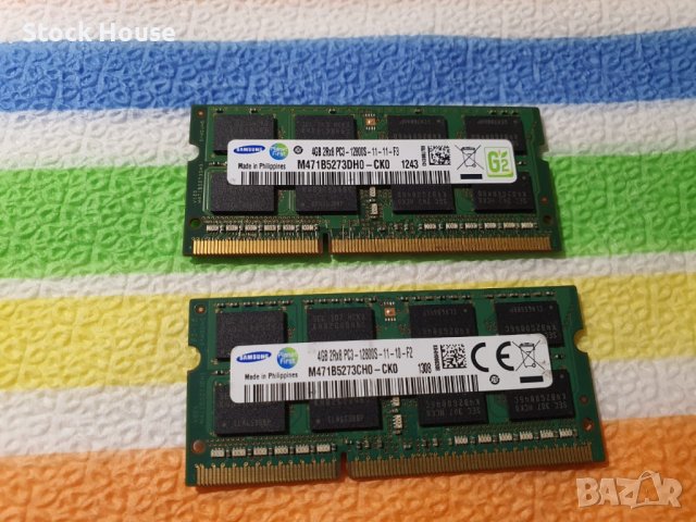 4GB DDR3 1600Mhz Samsung 16 Chips рам памет за лаптоп, снимка 1 - RAM памет - 39616152