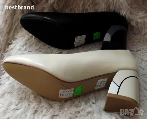 Дамски елегантни обувки на нисък ,стабилен ток, от изкуствена кожа, код 460/60, снимка 6 - Дамски елегантни обувки - 47279369