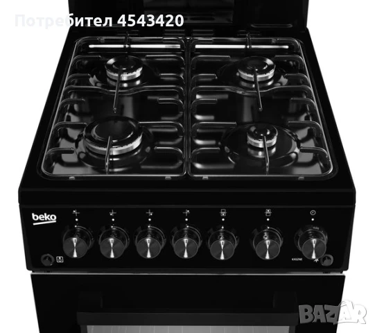 Изцяло газова готв. печка с газов грил Beko KA52NEK, снимка 3 - Печки, фурни - 51235098