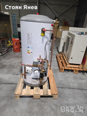 Неръждаем бойлер 180 литра със серпентина ,помпа и трипътни вентили, снимка 2 - Други машини и части - 53588123