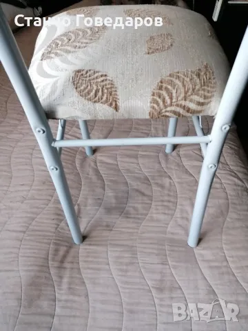 ТРЪБЕН СТОЛ С ТАПИЦИРАНА СЕДАЛКА, ЛЕК, ЗДРАВ И УДОБЕН , снимка 3 - Столове - 48363917