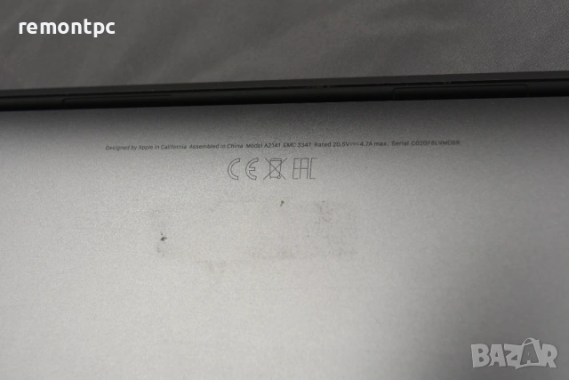 Apple MacBook Pro 16-Inch A2141 - CPU I9 9980HK - 2.40Ghz, 32GB RAM, 1TB NVMe, RADEON PRO5300M - 4GB, снимка 8 - Лаптопи за игри - 53562024