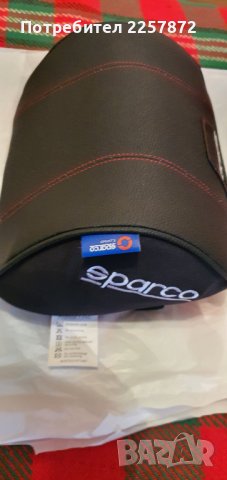 Възглавница за врат и изправена стойка при шофиране "Sparco". Размер 22/22 Цвят - спортно черно/черв, снимка 2 - Аксесоари и консумативи - 40414865