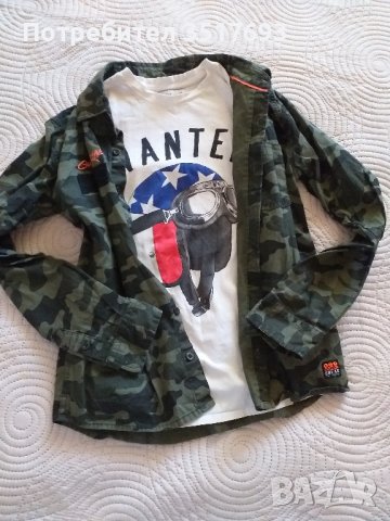 Лот дънки , риза , блуза , колан Zara 140 , снимка 3 - Детски панталони и дънки - 41851118