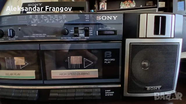 SONY CFS - W365S - двукасетъчен STEREO радиокасетофон, снимка 5 - Радиокасетофони, транзистори - 55737793