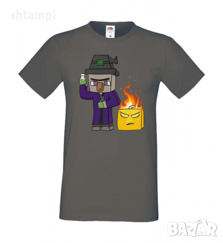 Мъжка тениска майнкрафт Minecraft Witch,Minecraft,Игра,Забавление,подарък,Изненада,Рожден Ден., снимка 6 - Тениски - 36496780