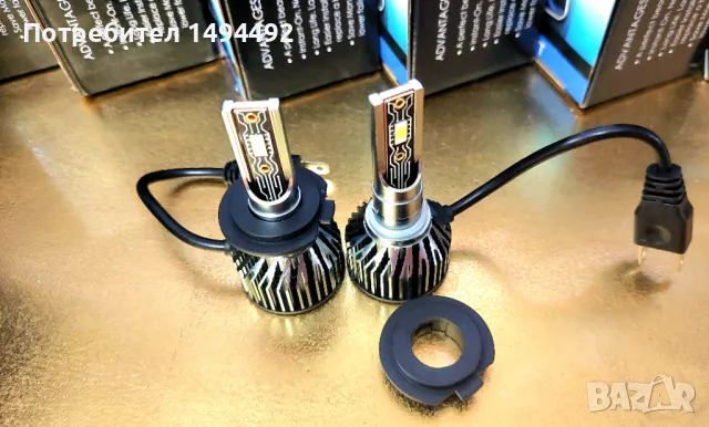 Ново +300% Led h4, h7 автомобилни крушки, снимка 2 - Аксесоари и консумативи - 48556031