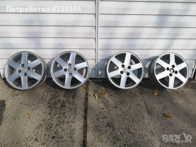 Продавам алуминиеви джанти 15ки, 4х 100, 5J, ЕТ45, отвор 54.1