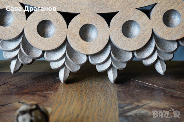 Огледало с дърворезбована рамка, снимка 5 - Огледала - 41420129