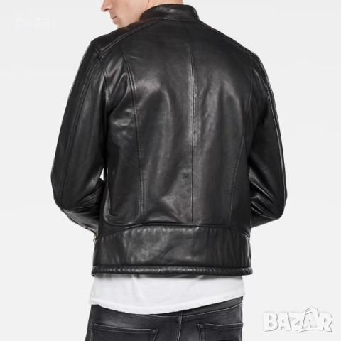 G-STAR Suzaki Classic Кожено Мъжко Яке Като Ново М, снимка 4 - Якета - 52191092