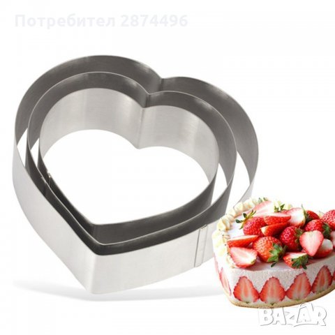 3088  Рингове за торта във формата на сърце, снимка 3 - Аксесоари за кухня - 35764273