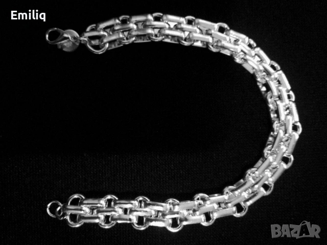 Унисекс Масивна Гривна От Стерлингово Сребро, снимка 3 - Гривни - 53185755