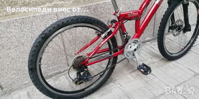 Велосипед колело 24цола 18ск преден амортисьор аиро капки предна дискова спирачка технически ок , снимка 2 - Велосипеди - 36414180