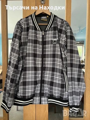$79 Мъжко горнище / яке Everlast Zip Jacket Black White Check 3XL 2XL, снимка 7 - Якета - 52184343