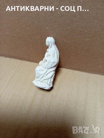 Стара Малка Репродукция Гипсова Фигурка На Дева Мария. , снимка 2 - Антикварни и старинни предмети - 53067358