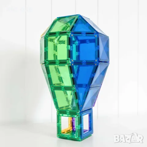 Магнитни 3D блокчета – комплект от 106 части, снимка 2 - Конструктори - 55877004