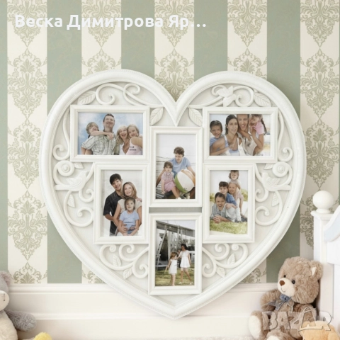Рамка за снимки сърце - любимите снимки на едно място, снимка 4 - Декорация за дома - 52665986