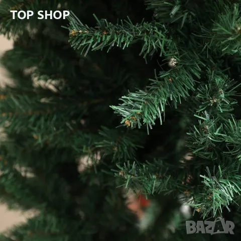 LED Изкуствена коледна елха PVC зелена 240см, снимка 7 - Декорация за дома - 48818981