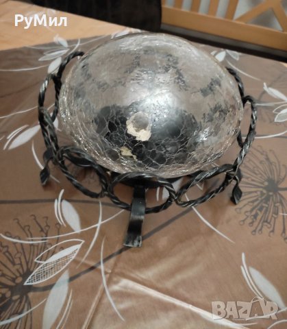 Ретро лампа от ковано желязо, снимка 3 - Лампи за таван - 40920256