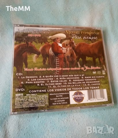 Vicente Fernandez - Para Siempre CD+DVD - Нов, снимка 2 - CD дискове - 40539514