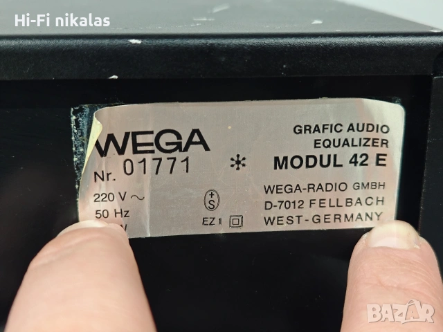 ретро EQ Hi-Fi графичен стерео еквалайзер WEGA MODUL 42 E, снимка 8 - Еквалайзери - 53811213