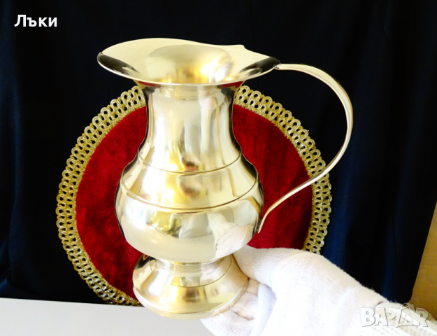 Старинна бронзова кана 900 мл., снимка 2 - Антикварни и старинни предмети - 36302616